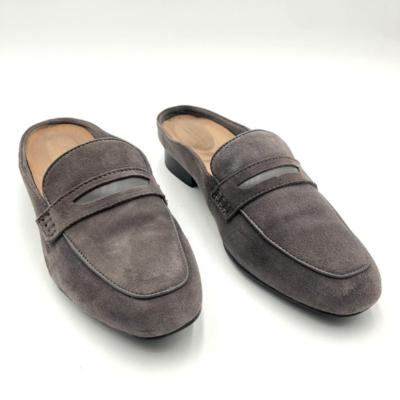 Clarks Artisan Mules Women's Size‎ 9 M Gray Suede Casual Slip on - Picture 1 of 10